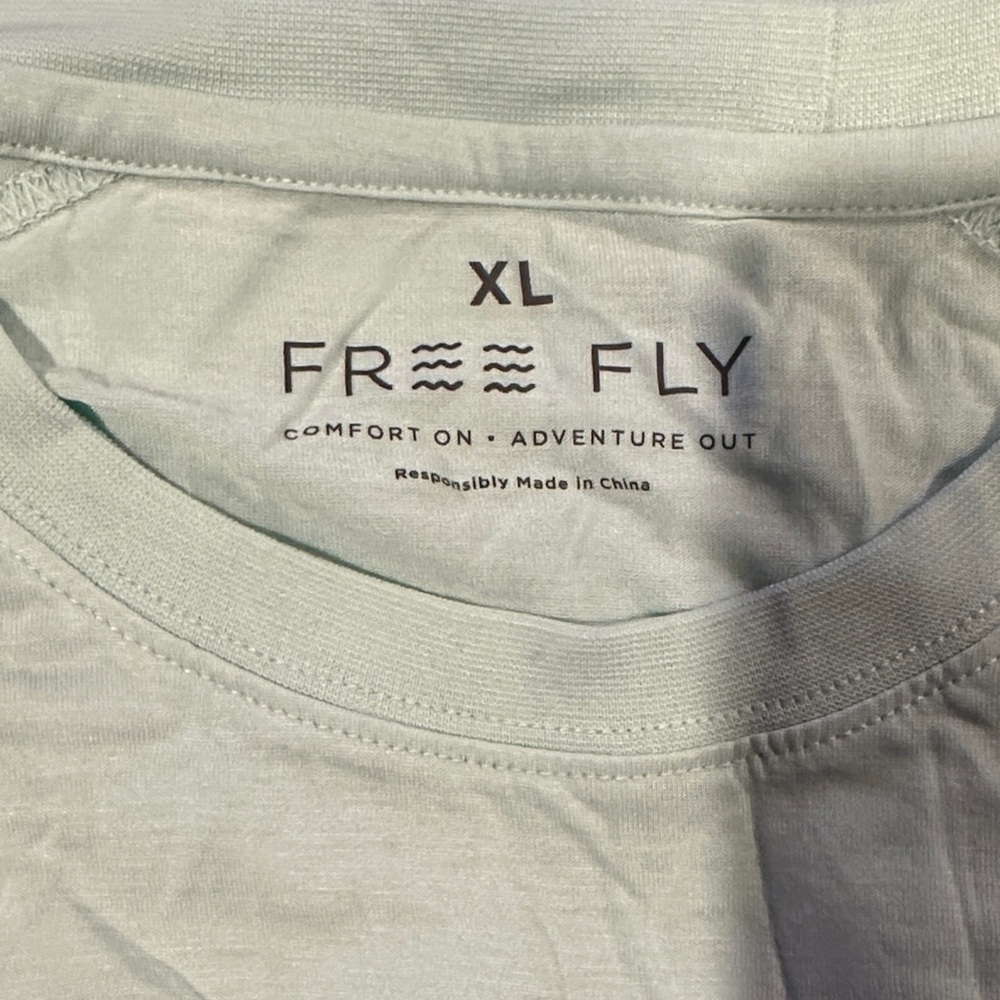 Men's free fly mint glacier lightweight Long Sleeve Shirt- sunscreen shirt - Picture 3 of 3